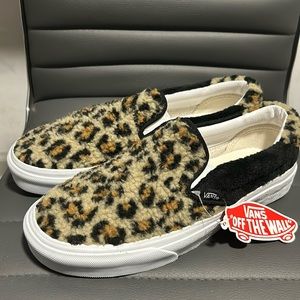 Cheetah faux fur vans